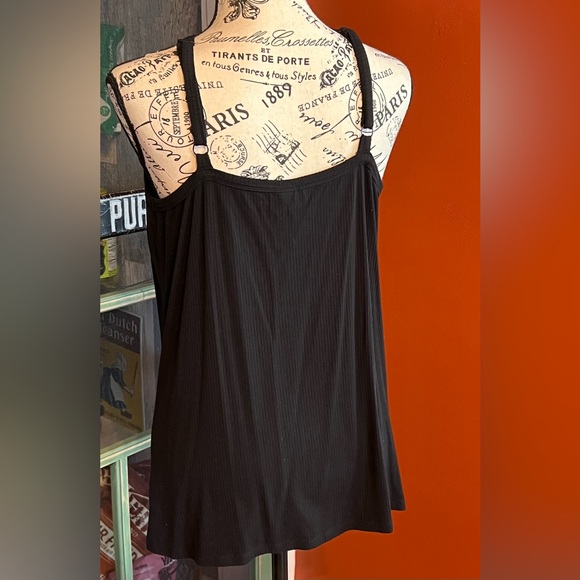 Torrid Black Everyday Ribbed Strappy Halter Tank Top / Size 2 🖤 - Picture 4 of 16